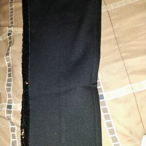 Cato Black Skinny Pants with Sequin Trim